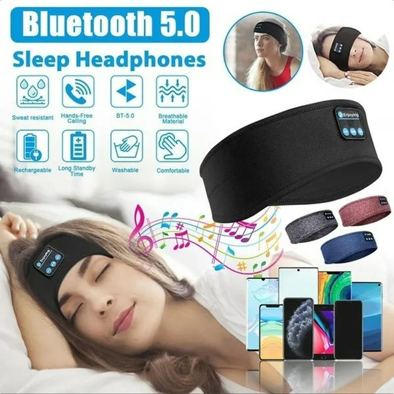 HOT!!! Wireless Bluetooth Music Headband Running Sports Elastic Sweat-Proof Headband Headscarf Rechargeable Music Sleep Eye Mask Headphone Speaker Earphone