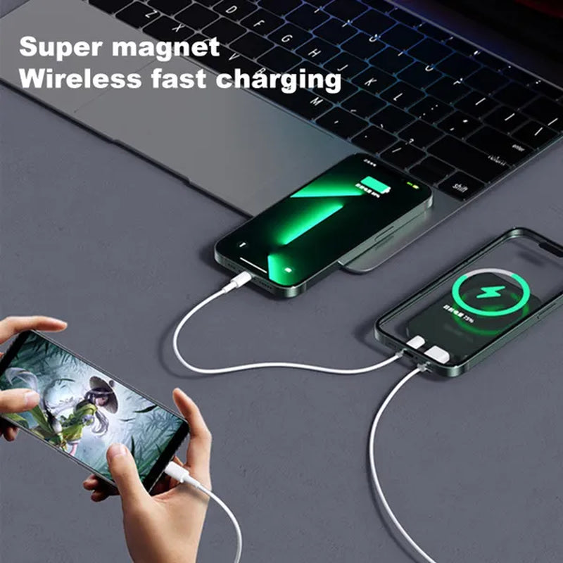 FDGAO Portable Charger 20000Mah/10000Mah Magnetic Wireless Power Bank Charger for Iphone PD Fast Charging Travel External Battery Charger for Apple Iphone 15 14 13 12 Pro Max 15 14 plus 13 12 Mini