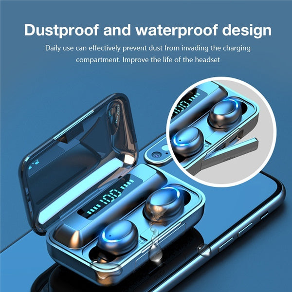 Bluetooth 5.0 CVC8.0 Noise Reduction Stereo Wireless Bluetooth Earbuds Waterproof